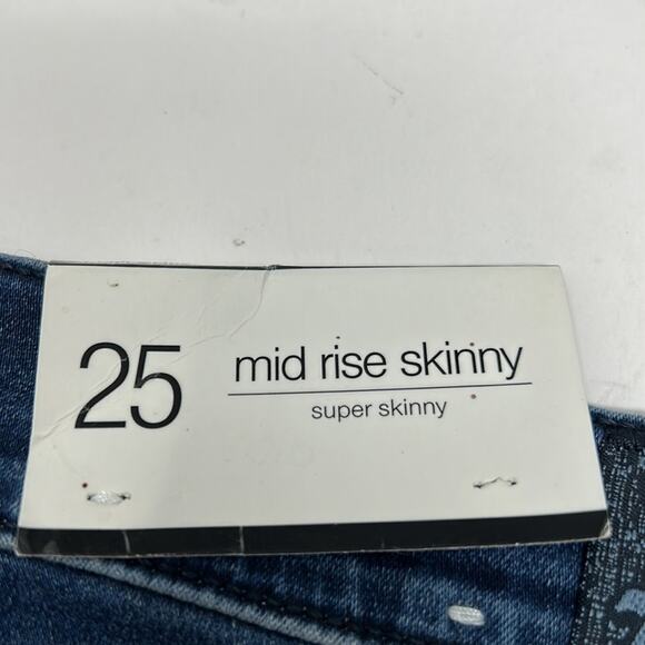 7 For All Mankind Women's Mid Rise Skinny Medium Wash NWT Jeans Size 25 - Picture 11 of 16